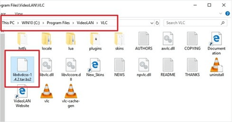DLL-Datei in VLC-Installationsverzeichnis Hinzufuegen