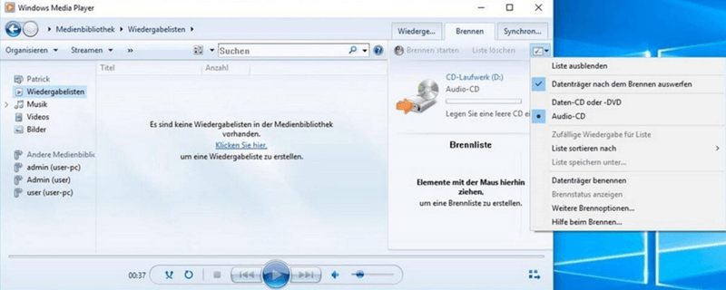 Windows Media Player Kann Einige Dateien Nicht Brennen Win 10 Videos auf DVD brennen auf Windows/Mac 3 Methoden 2022 » videobyte.de