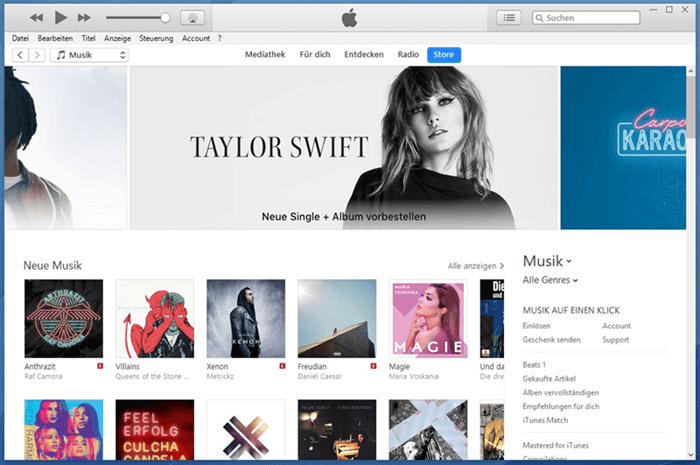 iTunes App auf PC öffnen