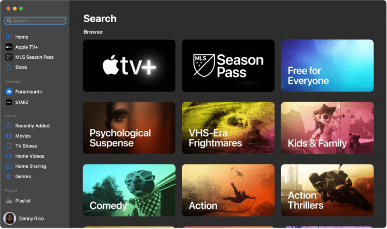 iTunes Film in Apple TV App suchen