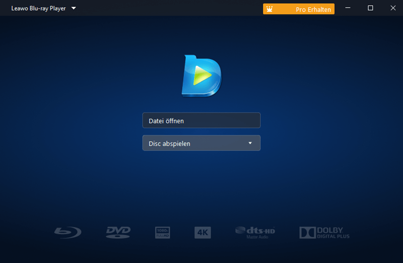 Leawo Blu-ray Player Oberfläche