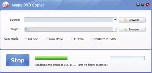Magic DVD Copier Interface