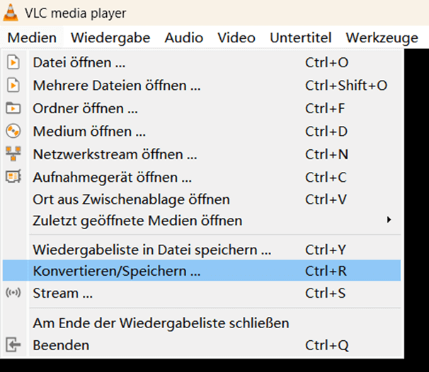 VLC Media Player installieren und starten