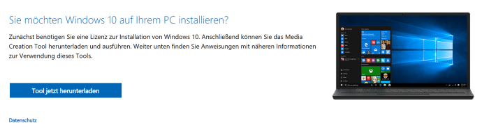 Windows 10 Media Creation Tool downlaoden